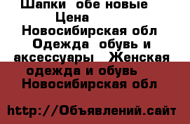 Шапки (обе новые) › Цена ­ 700 - Новосибирская обл. Одежда, обувь и аксессуары » Женская одежда и обувь   . Новосибирская обл.